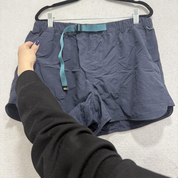 REI Co-op Shorts Womens Large Blue Nylon Hiking Running Quick Dry Trail Athletic - Picture 5 of 11
